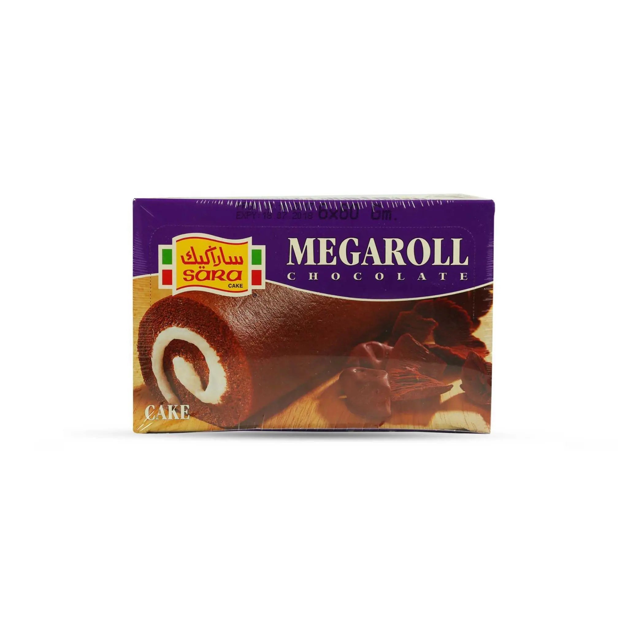 SARA CAKES MEGA ROLL CHOCOLATE - 8x(6x60gm) Marino.AE